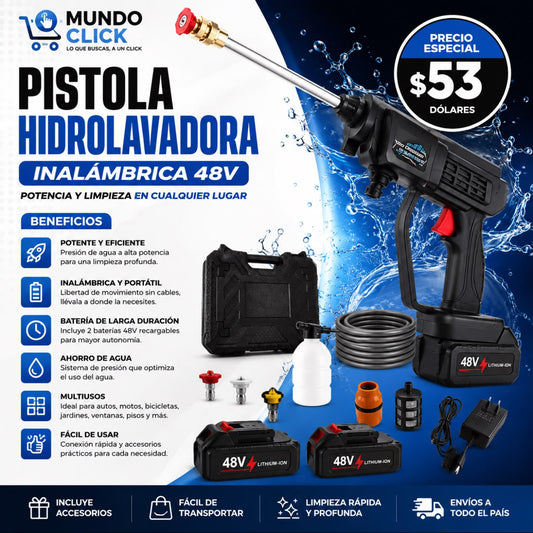 PISTOLA HIDROLADORA INALAMBRICA 48V